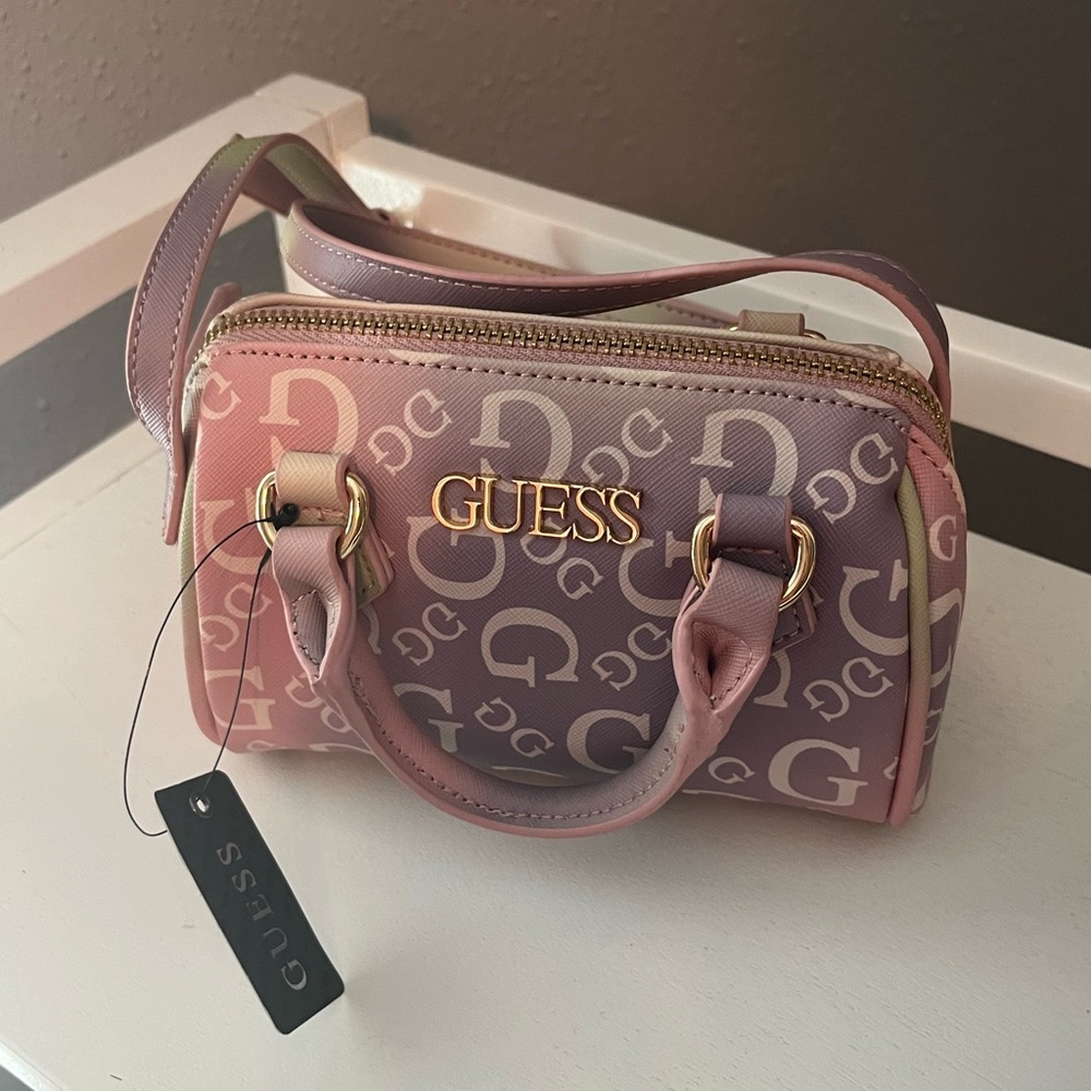 GUESS Pink and Purple Mini Bag
